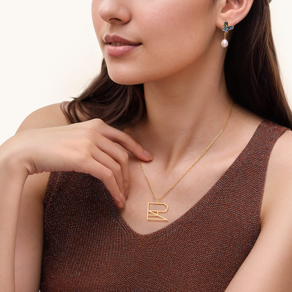 Gnoce Minimalist Monogram Name Exclusive Necklace_7