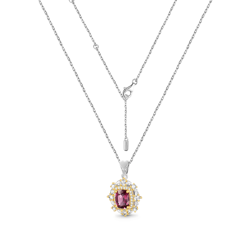 Gnoce Natural Red Garnet Necklace_3