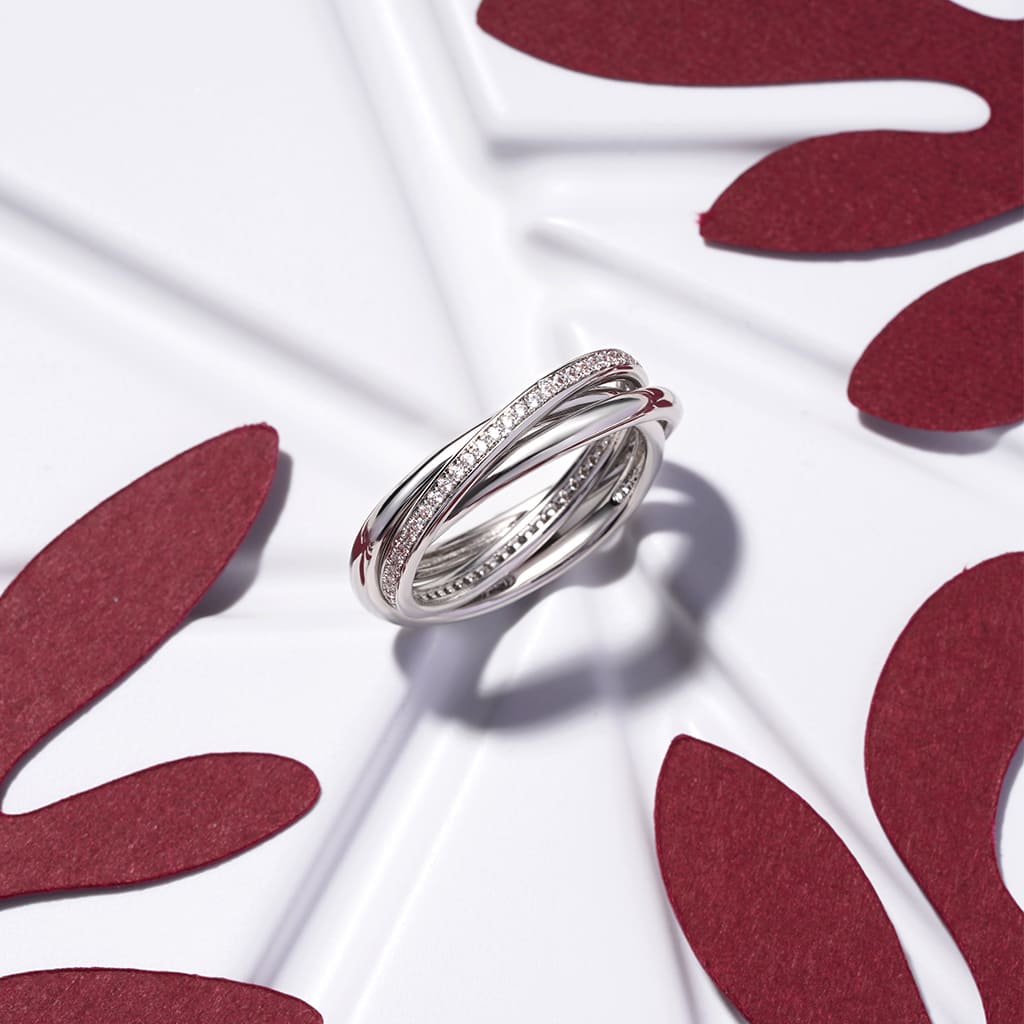 Gnoce Trinity CZ Birthstone Eternity Rings_4