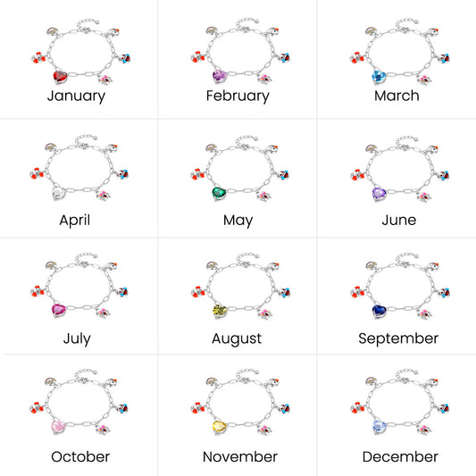 Gnoce Birthstone emoji Feelings Chain Bracelet_8