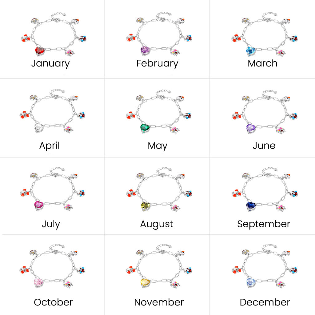 Gnoce Birthstone emoji Feelings Chain Bracelet_8