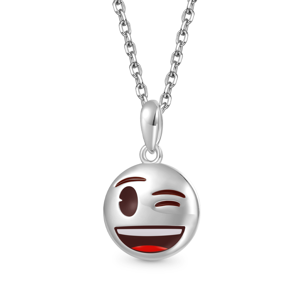 Gnoce emoji Winking Necklace_2