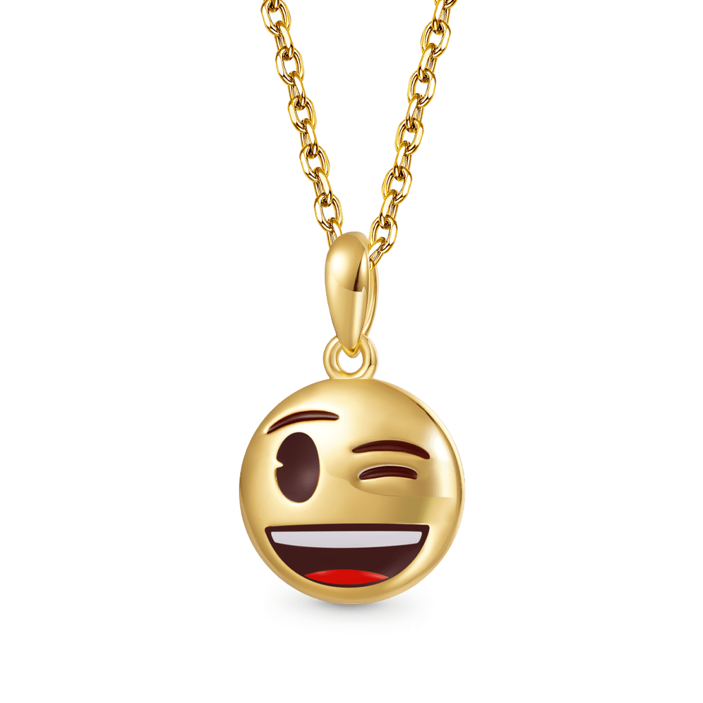 Gnoce emoji Winking Necklace_1