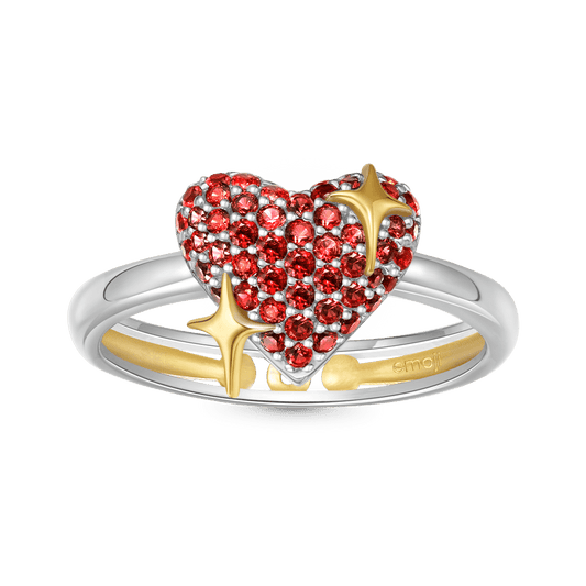 Gnoce emoji Sparking Heart Ring_1