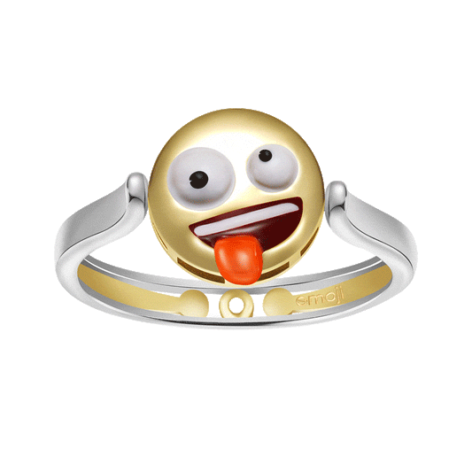 Gnoce emoji Zanny Face Reversible to Dizzy Face Ring_1