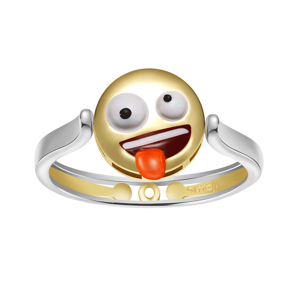 Gnoce emoji Zanny Face Reversible to Dizzy Face Ring_1