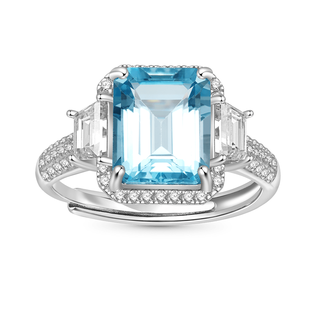 Gnoce Adjustable Blue Topaz Promise Rings_1