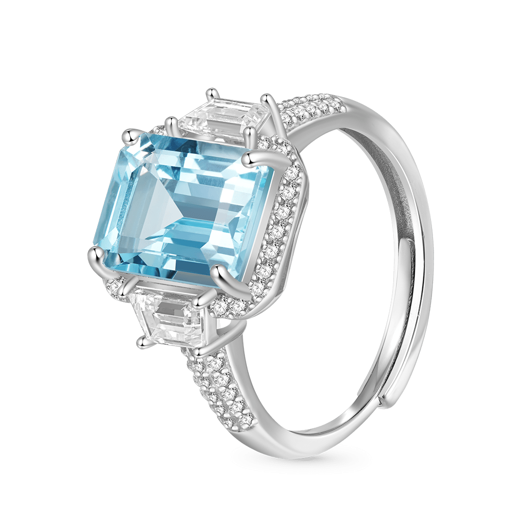 Gnoce Adjustable Blue Topaz Promise Rings_2