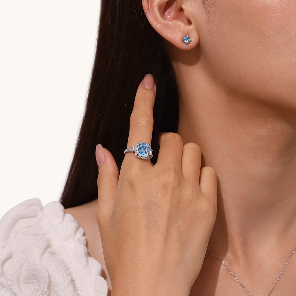 Gnoce Adjustable Blue Topaz Promise Rings_4