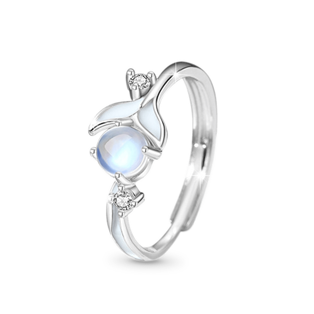 Gnoce Glowing Band Moonstone Adjustable Couple Rings_4