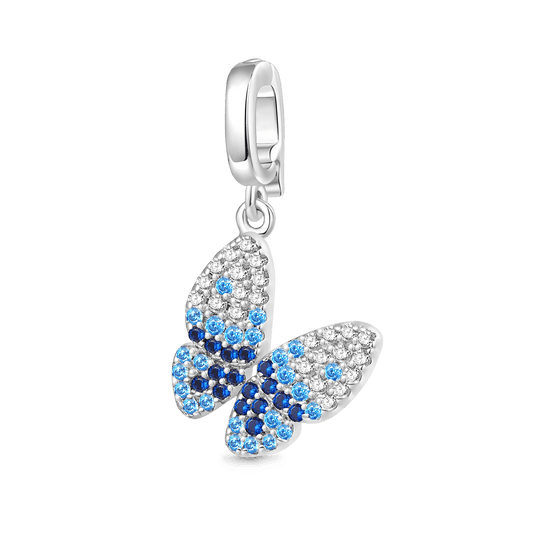 Gnoce Shiny Blue Butterfly Clasp Clusters Charm_1