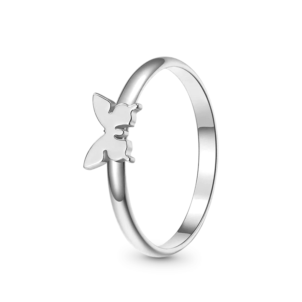 Gnoce Valentine's Day Butterfly Adjustable Couple Rings_3