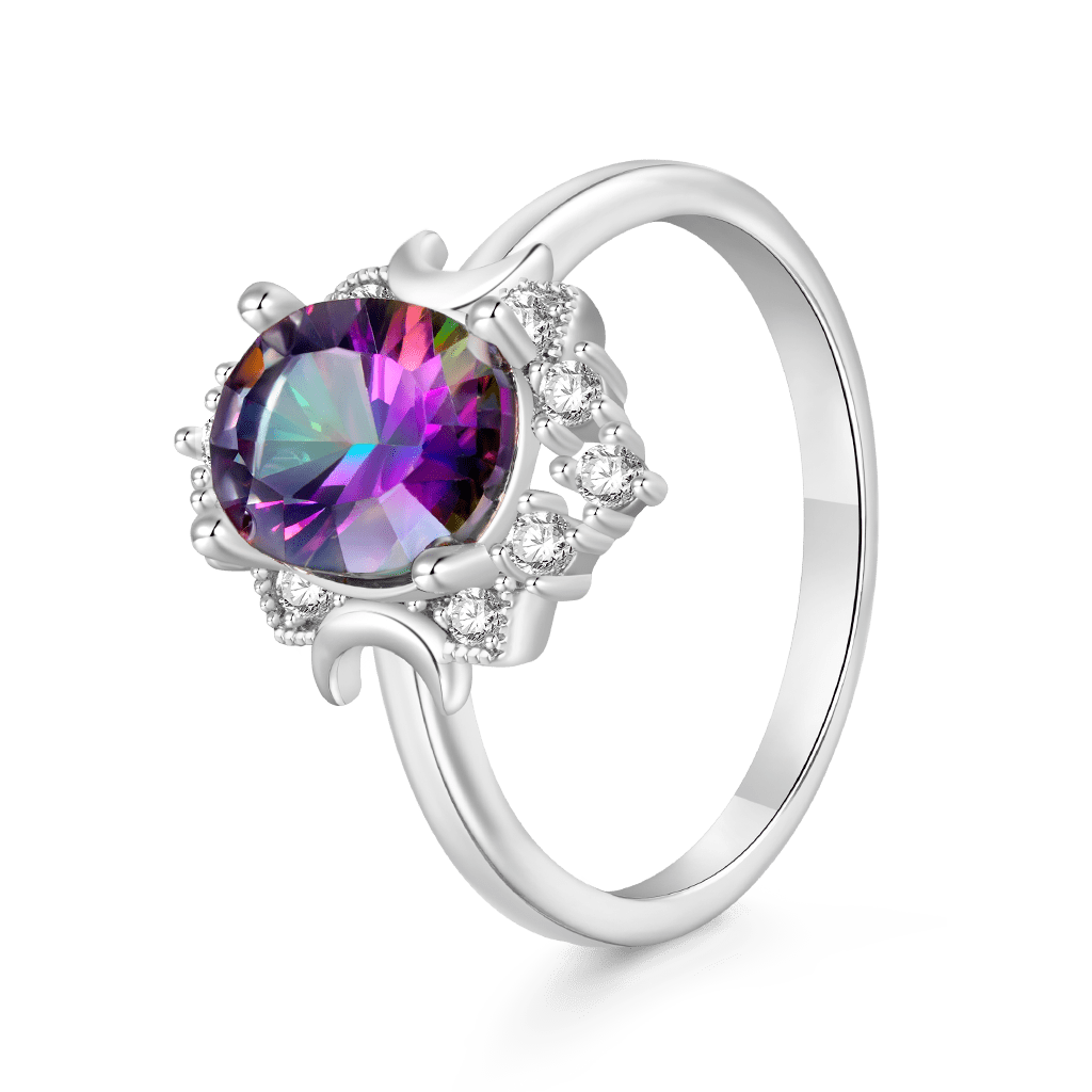 Gnoce Oval Mystic Colorful Moon Solitaire Ring_2