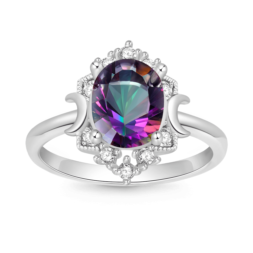 Gnoce Oval Mystic Colorful Moon Solitaire Ring_1