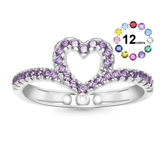 Gnoce Love Pavé Birthstone Band Ring_1