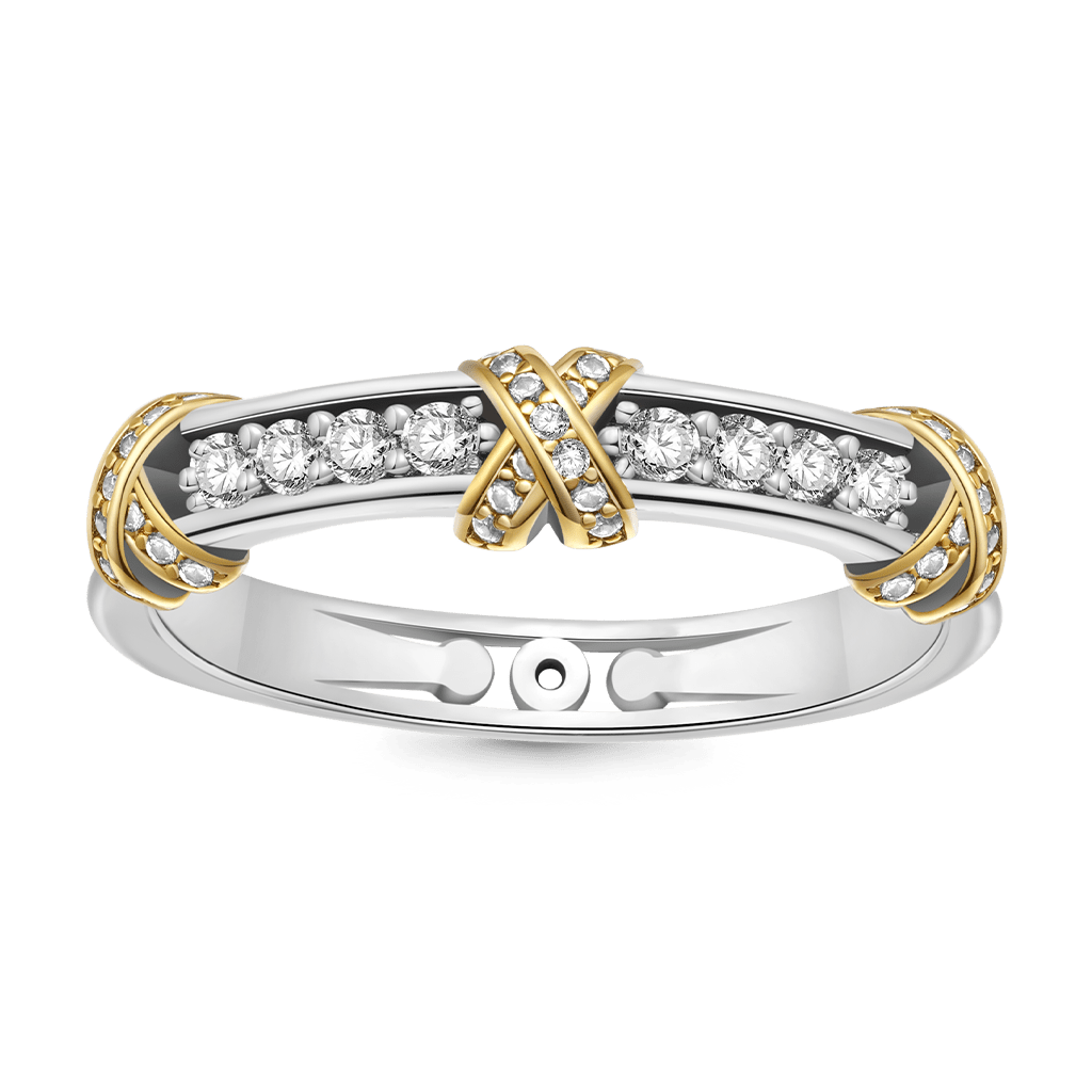 Gnoce Brilliant X Platinum Diamond Band Ring_1