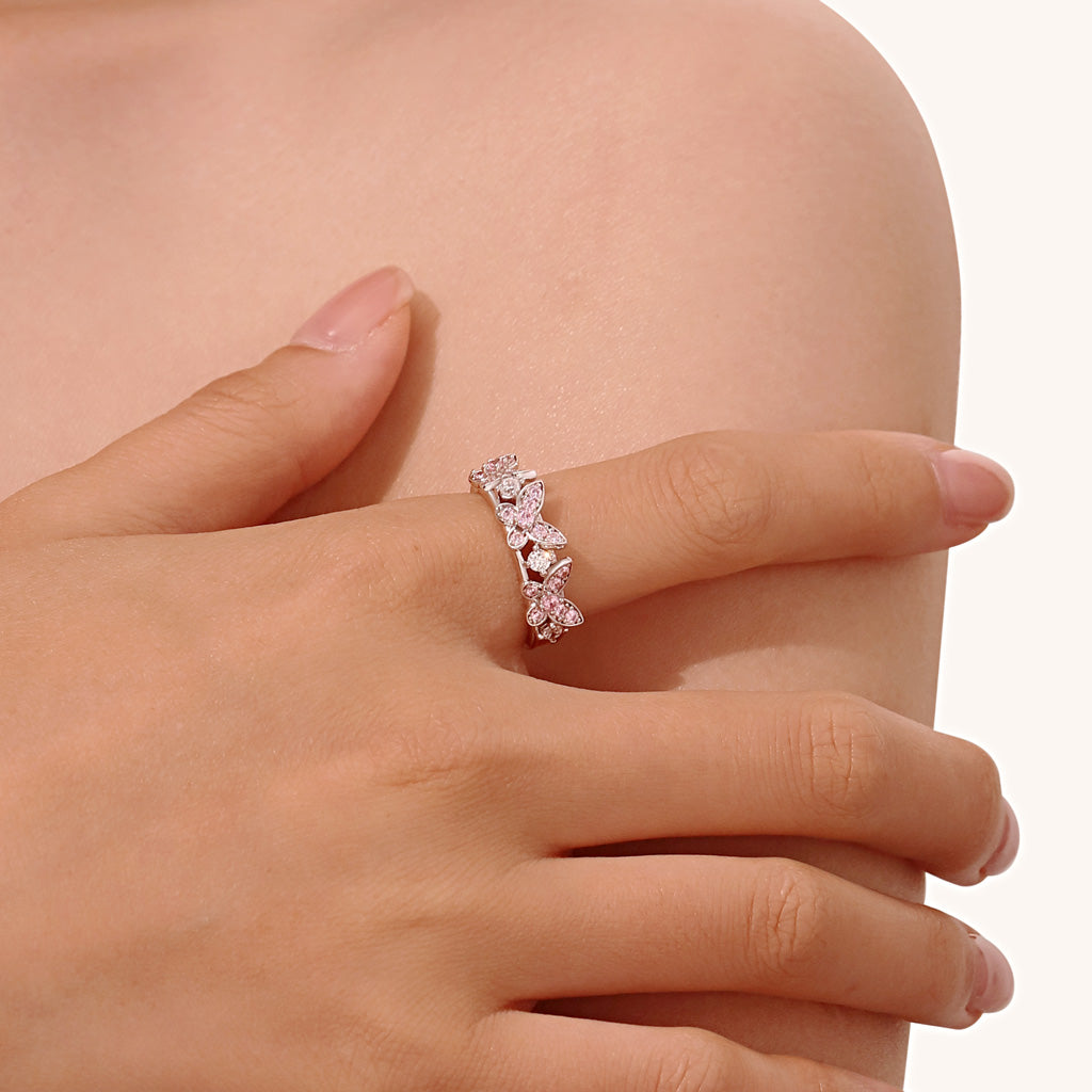 Gnoce Brilliant Butterfly Birthstone Ring_5