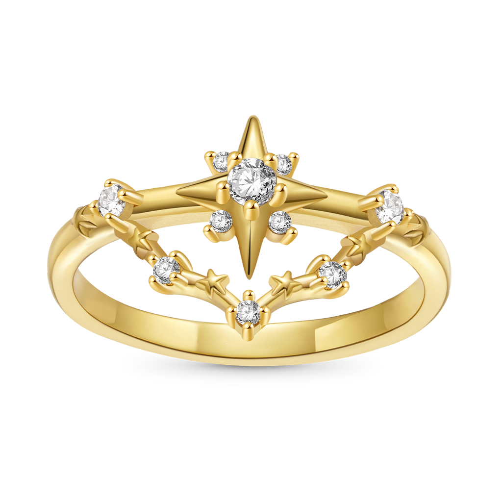 Gnoce 18K Gold Plated Astra Diamond Ring_1