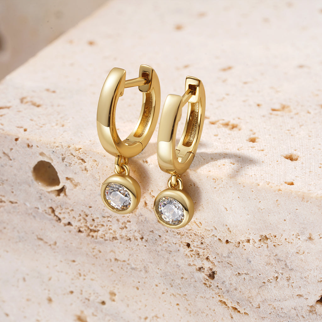 Gnoce Round Diamond Drop Earrings_4