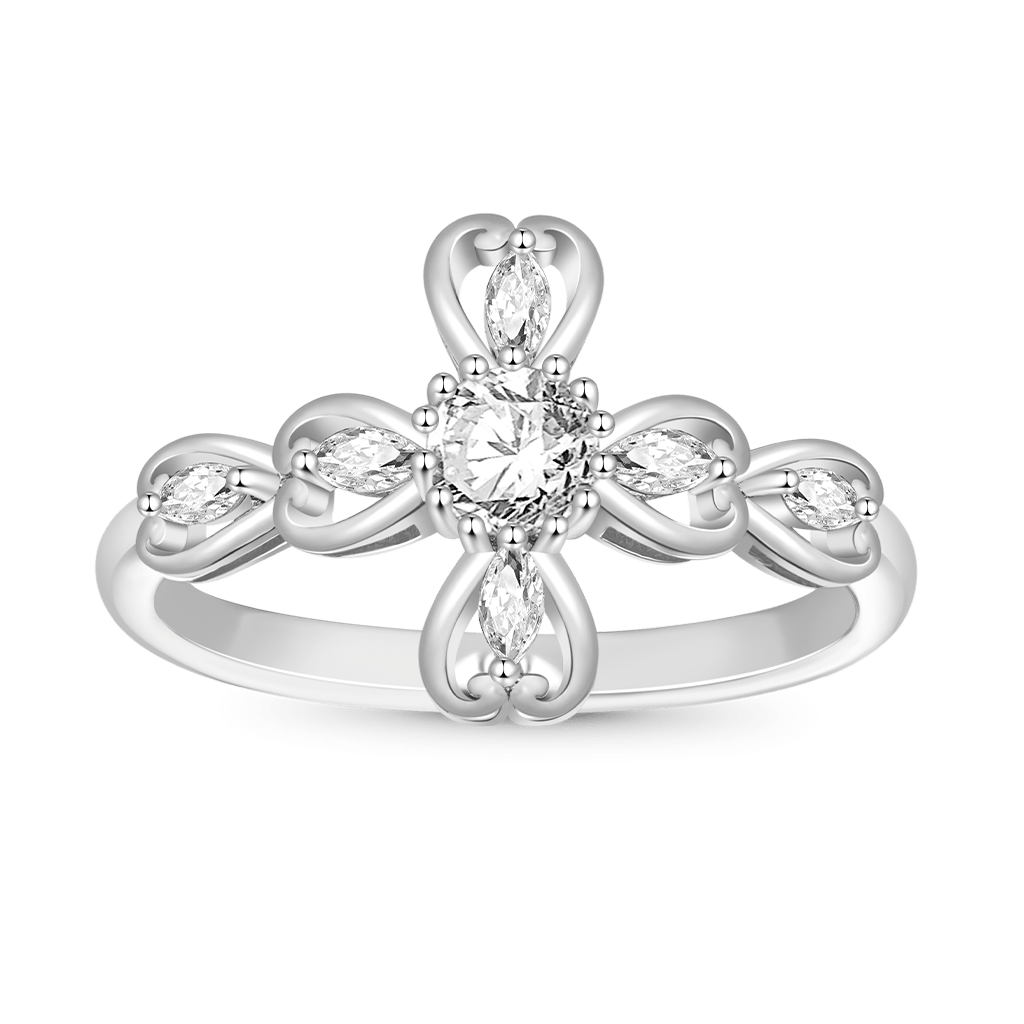 Gnoce Hollow Love Heart Cross Ring_1