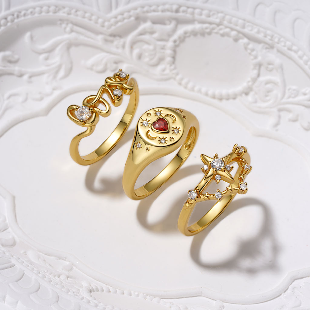Gnoce Vintage Heart Signet Ring_3