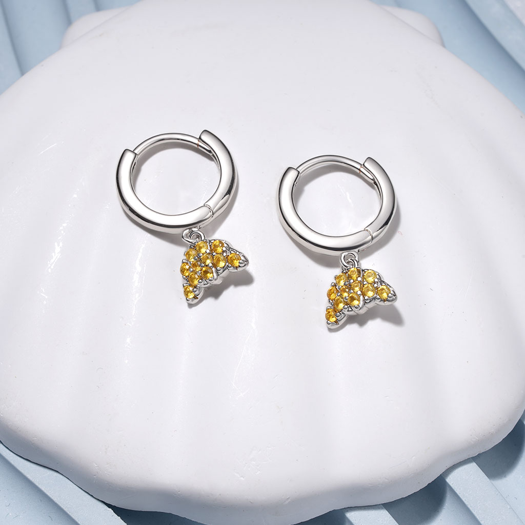Gnoce Croissant Bread Hoop Earrings_3