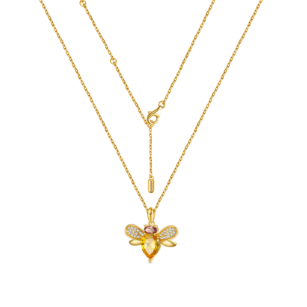 Gnoce 18K Gold Plated Bee Necklace_3