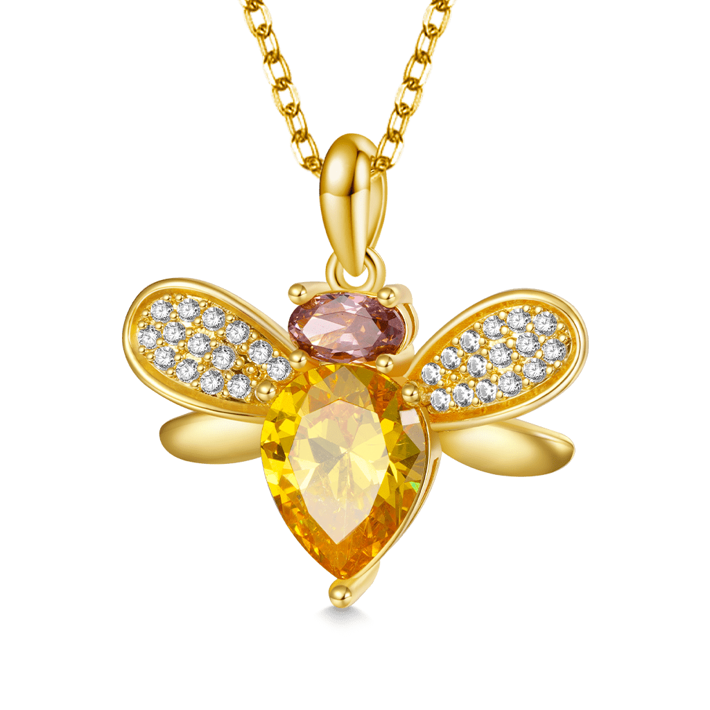 Gnoce 18K Gold Plated Bee Necklace_1
