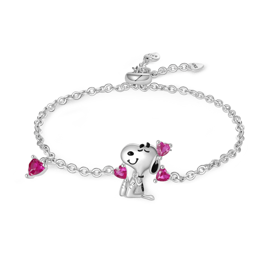 Gnoce Peanuts Snoopy Love Heart Adjustable Bracelet_1