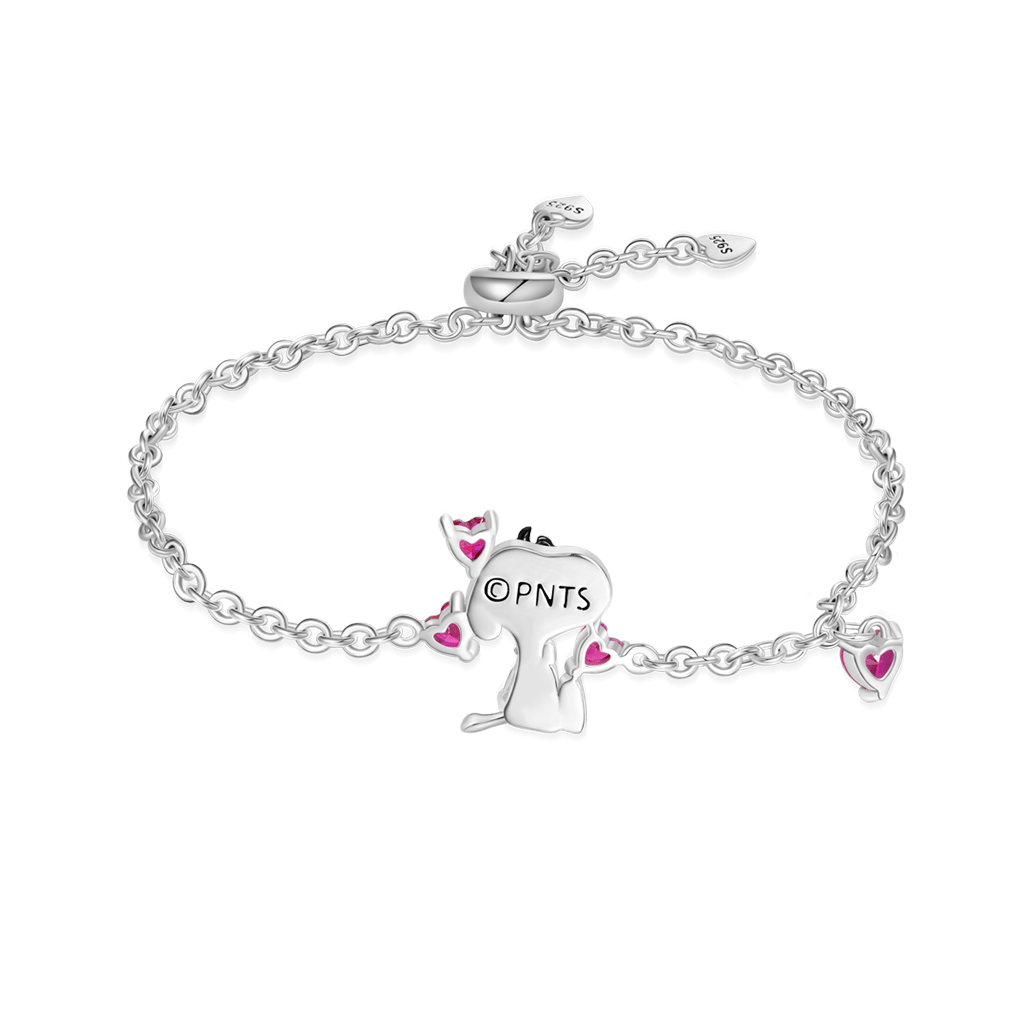 Gnoce Peanuts Snoopy Love Heart Adjustable Bracelet_3