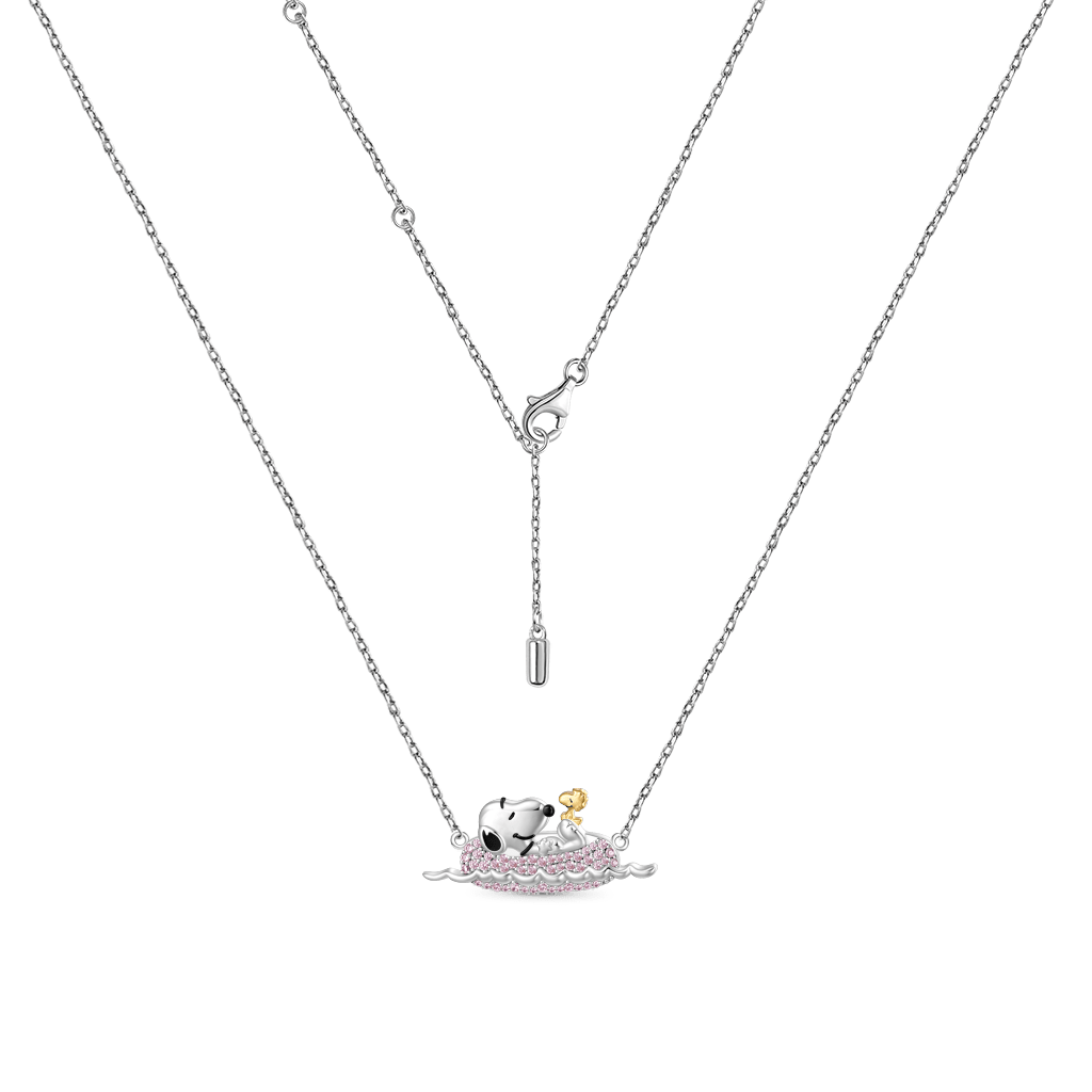 Gnoce Peanuts Snoopy with Woodstock Rafting Necklace_3