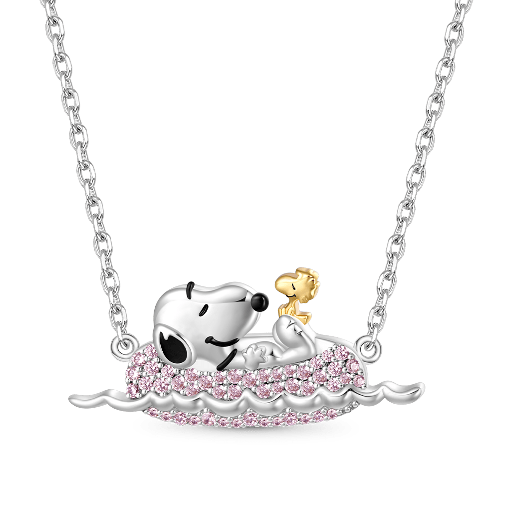 Gnoce Peanuts Snoopy with Woodstock Rafting Necklace_1