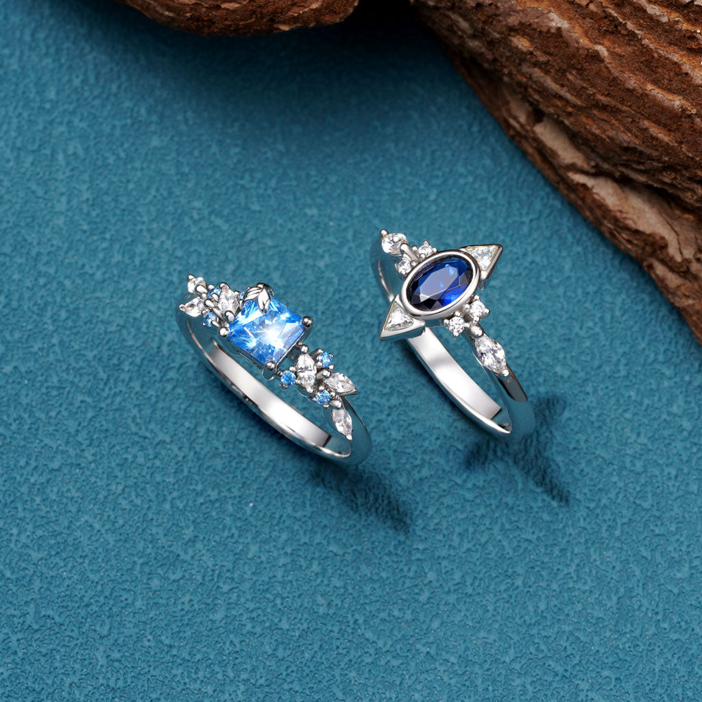 Gnoce Vintage Blue Spinel Ring_3