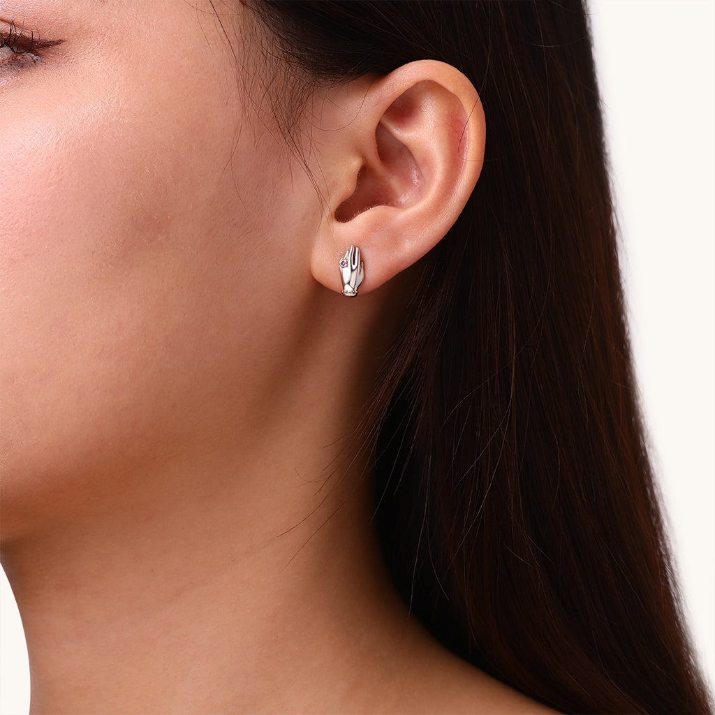 Gnoce Exquisite 'My Hands' Birthstone Stud Earrings_4