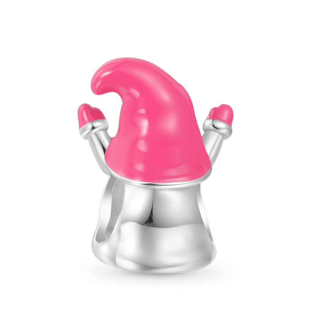 Gnoce Valentines Day Pink Heart Gnome Girl Charm_2