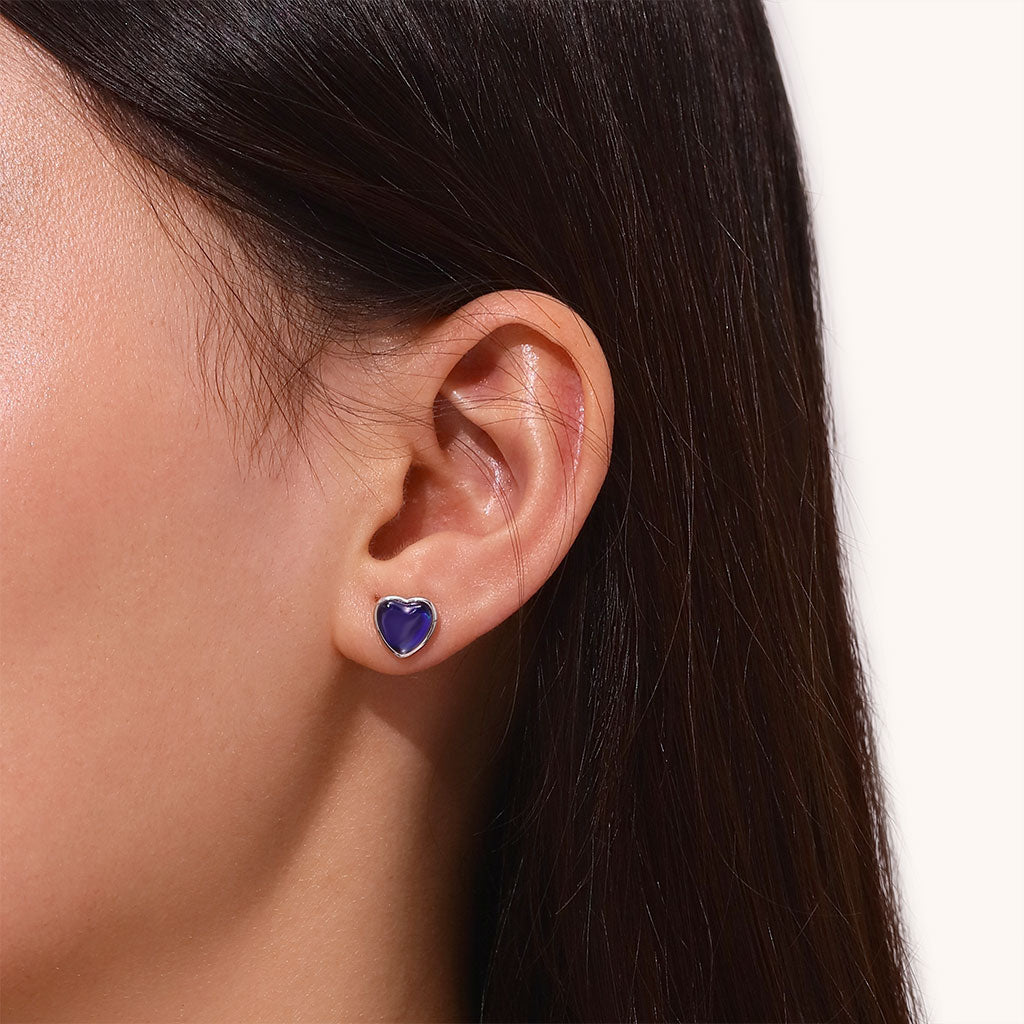 Gnoce Heart Mood Stud Earrings_4