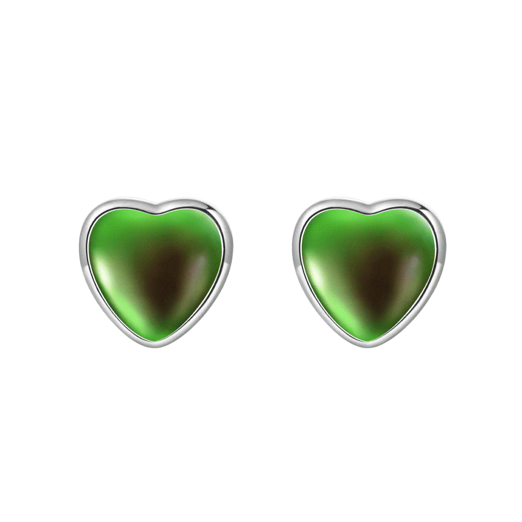 Gnoce Heart Mood Stud Earrings_1