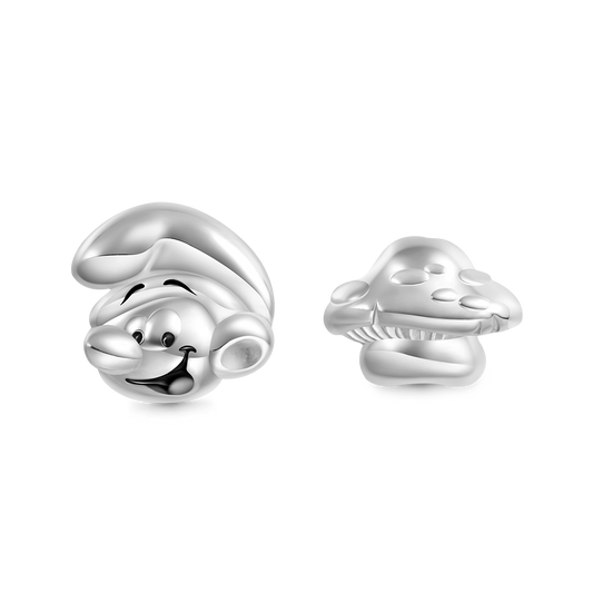Gnoce Smurf Mushroom House Asymmetric Stud Earrings_1