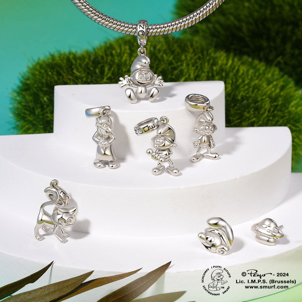 Gnoce Smurf Mushroom House Asymmetric Stud Earrings_3