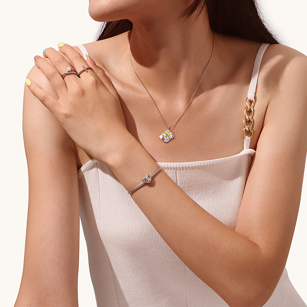 Gnoce Engravable Love Smurfs Necklace_5