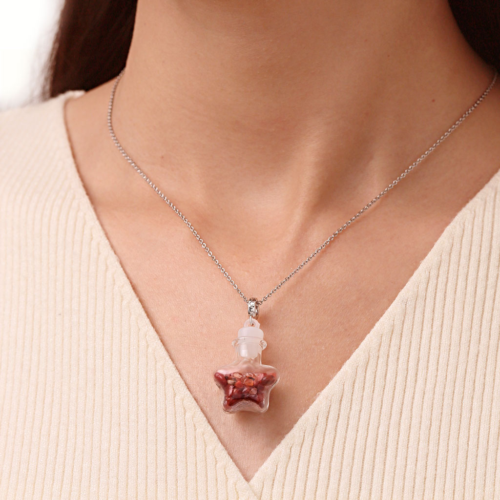 Gnoce Red Crystal Glass Bottle Pendant Dangle Charm_5