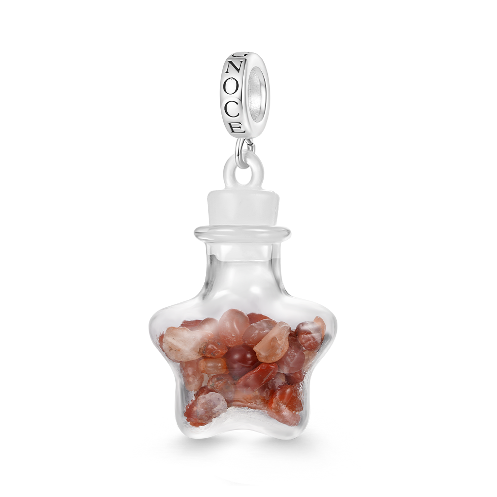 Gnoce Red Crystal Glass Bottle Pendant Dangle Charm_1