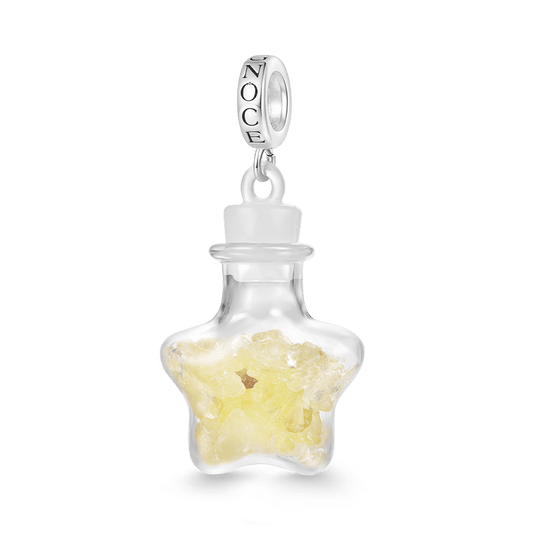 Gnoce East Sea Yellow Crystal Glass Bottle Pendant Dangle Charm_1