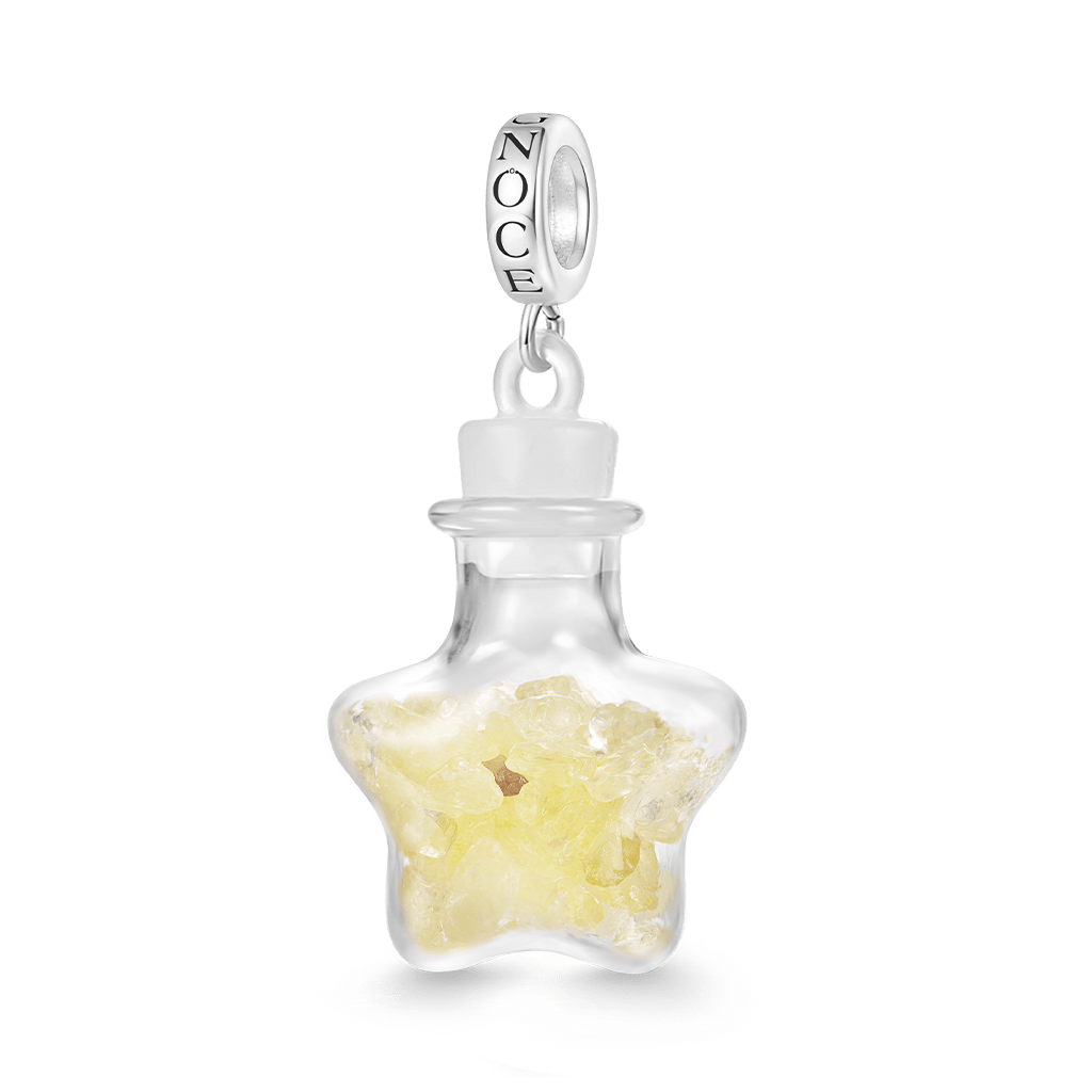 Gnoce East Sea Yellow Crystal Glass Bottle Pendant Dangle Charm_1
