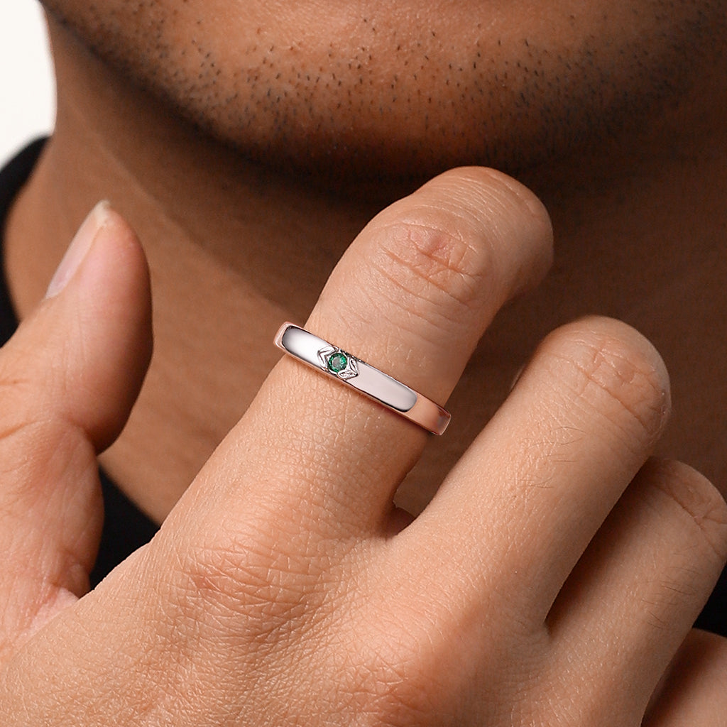 Gnoce Paraíba Tourmaline Wedding Couple Rings_7