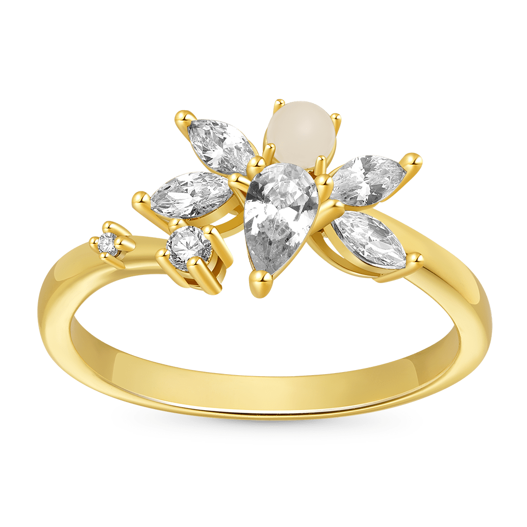 Gnoce 18K Gold Plated Glow-in-the-Dark Butterfly Open Ring_3