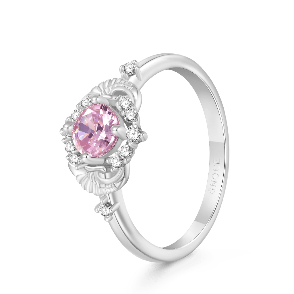 Gnoce Angel Wings Pink Diamond-cut Promise Ring_2