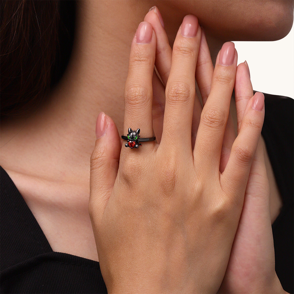Gnoce How to Train Your Dragon Toothless Embraces Heart Ring_3