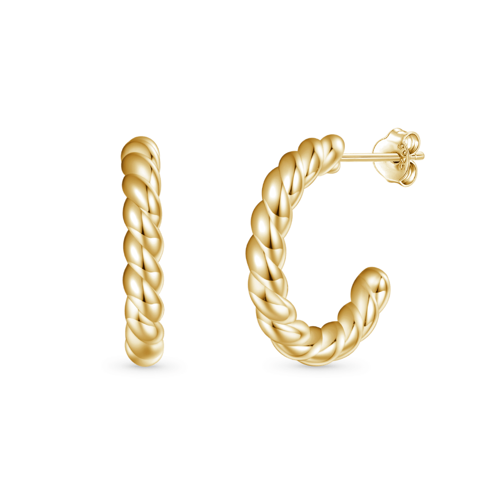 Gnoce Bubbles Twisted Rope Hoop Earrings_1