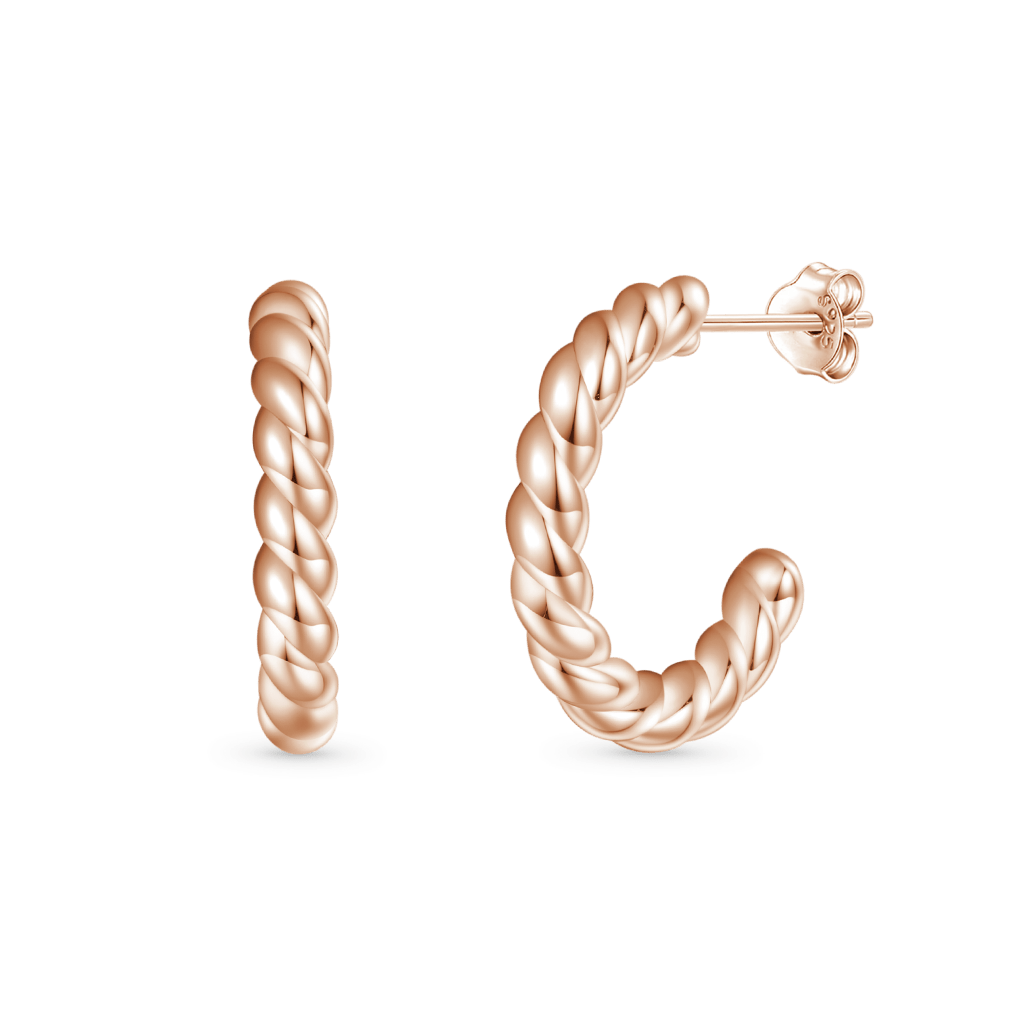 Gnoce Bubbles Twisted Rope Hoop Earrings_2